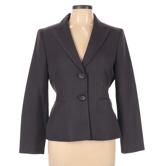Le Suit Jackets & Blazers - Le Suit Women's Blazer Jacket Gray Striped 10P